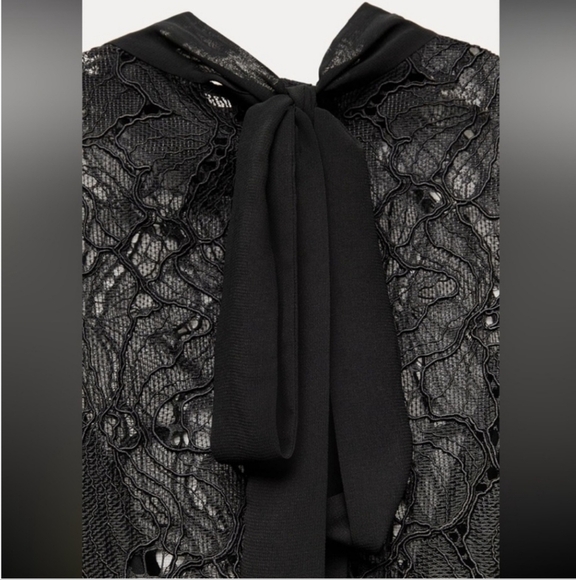 Zara Lace Jumpsuit Wide Black Size XS - Picture 6 of 15